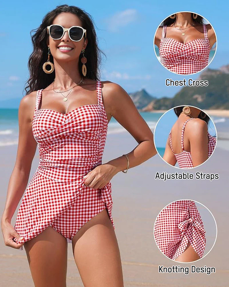 Tummy Control Modest One-Piece Swim Dress