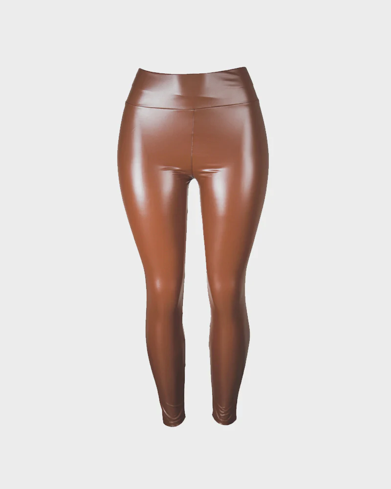 High-Waist Faux Leather Leggings
