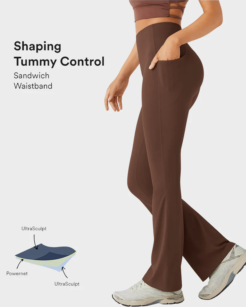 Butt-Lifting High Waist Bootcut Yoga Leggings