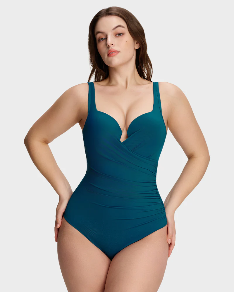 Plunge Underwire Tummy Control One-Piece Swimsuit