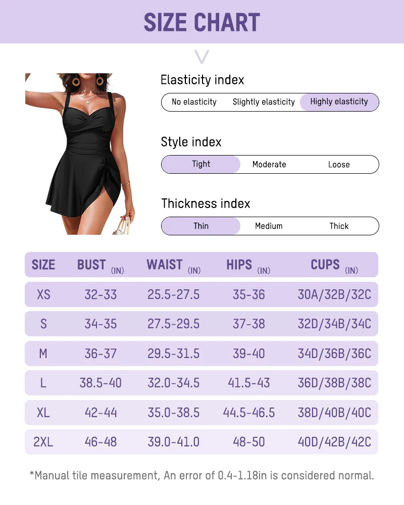 Tummy Control Modest One-Piece Swim Dress