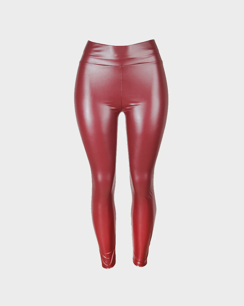 High-Waist Faux Leather Leggings
