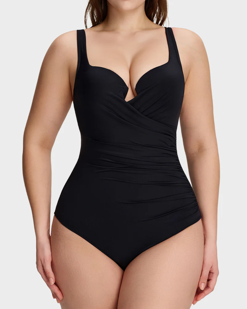 Plunge Underwire Tummy Control One-Piece Swimsuit