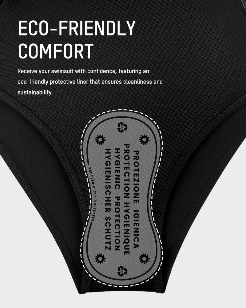 Deep V Cross-Back Ruched One-Piece Swimsuit