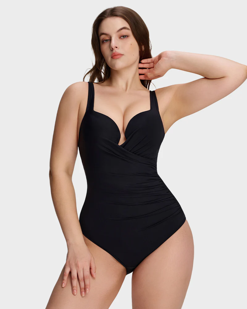 Plunge Underwire Tummy Control One-Piece Swimsuit
