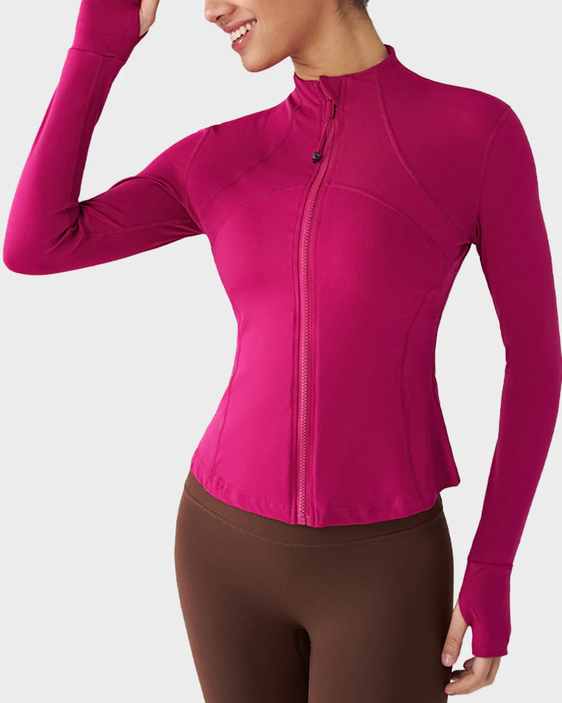 Slim-Fit Streamline Activewear Jacket