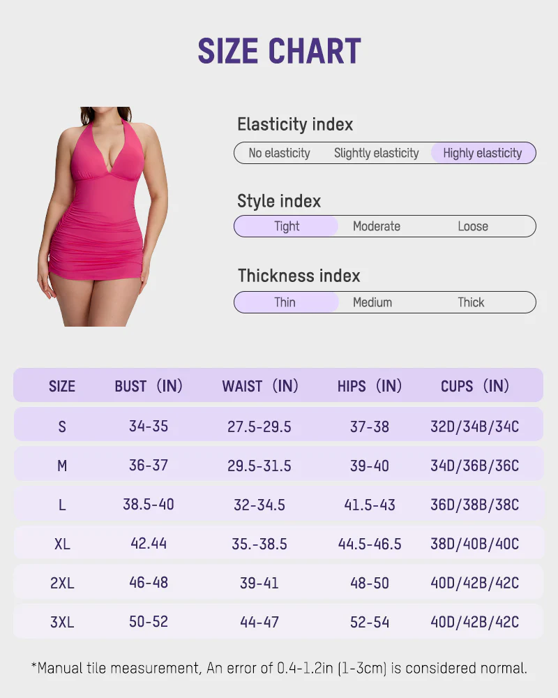 Halter V-Neck Tummy Control Swim Dress