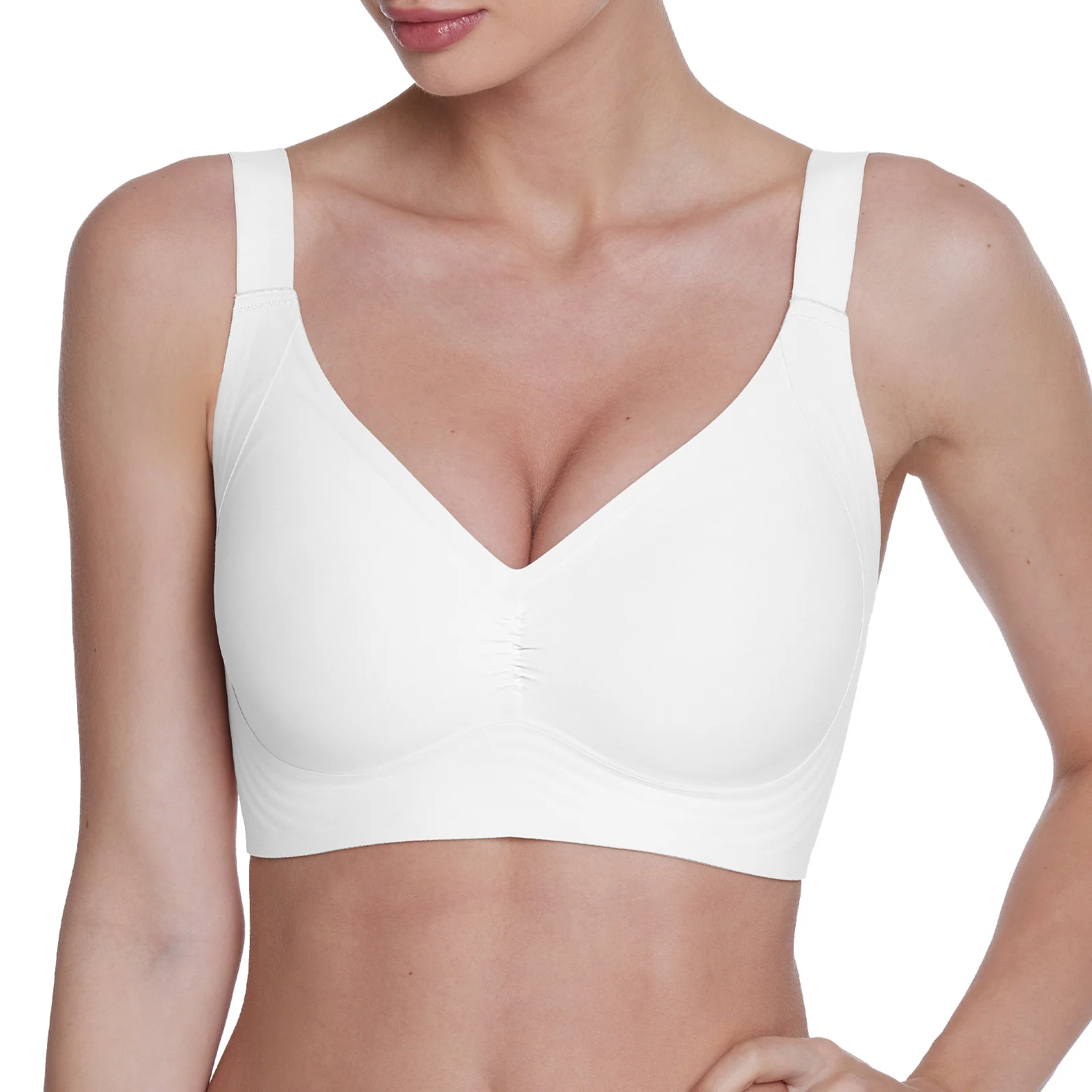 VRCÔMFY Women Wirefree Bras Full Coverage No Underwire Everyday Bras（OZB)