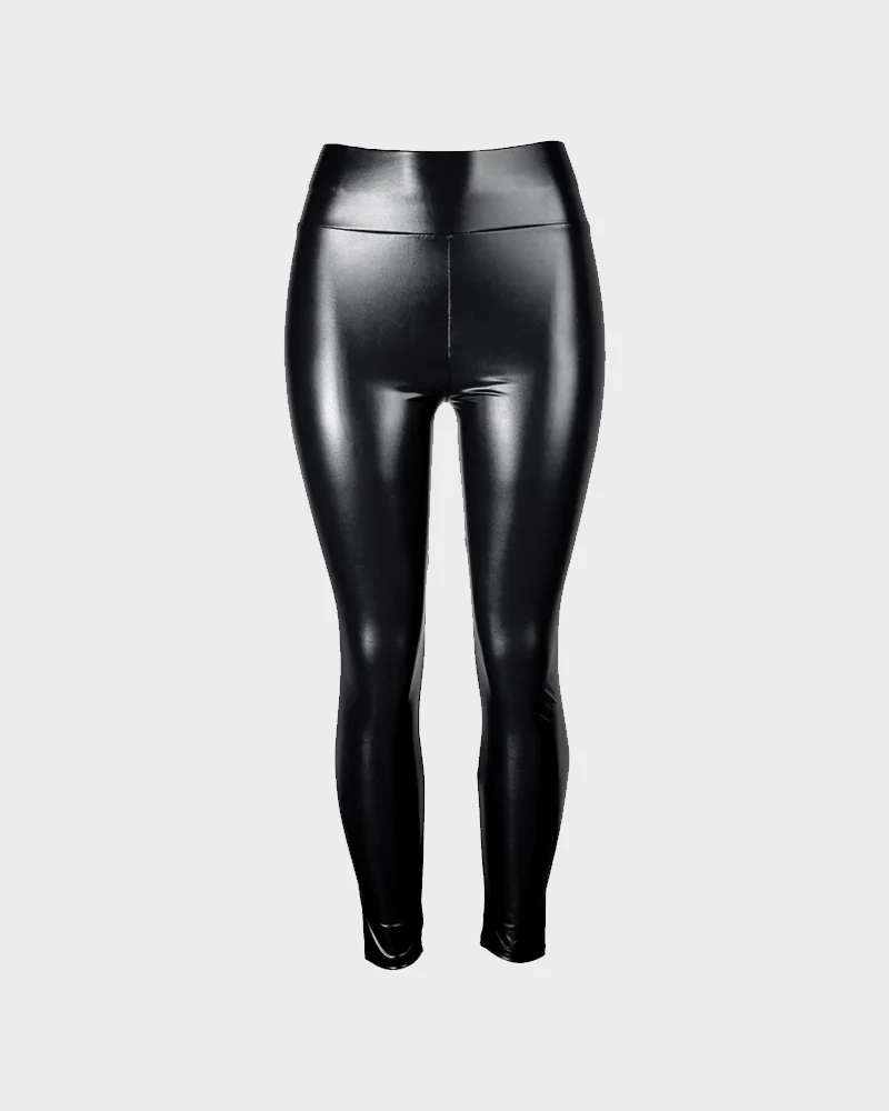 High-Waist Faux Leather Leggings