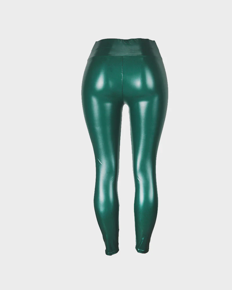 High-Waist Faux Leather Leggings